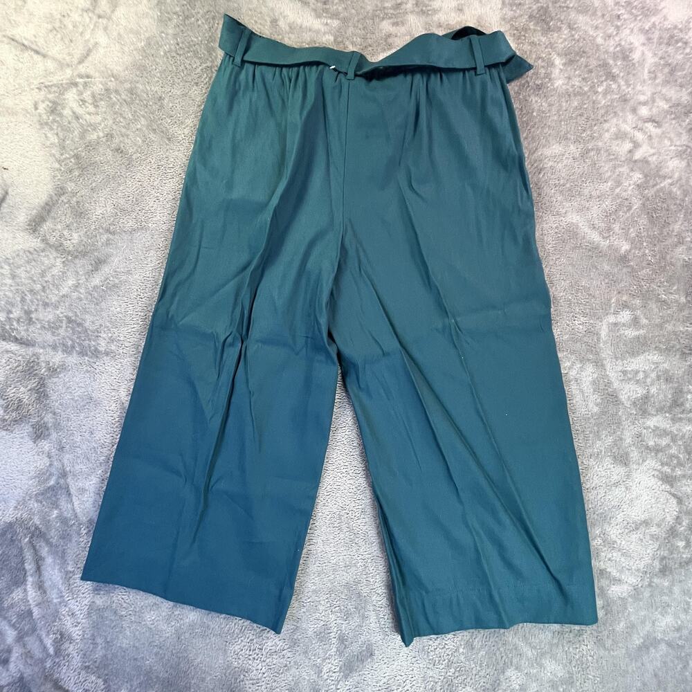 J. Jill Teal Wide Leg Pants with Belt - Picture 5 of 9